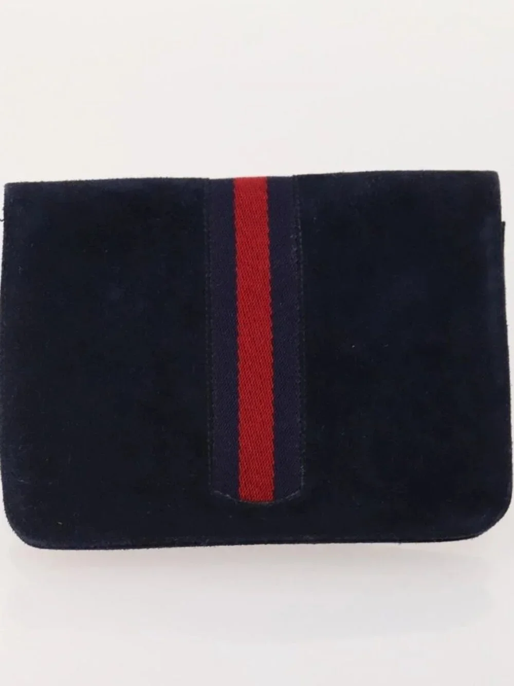 GUCCI GG Canvas Pouch Leather 5 Set Black Beige Auth 174994